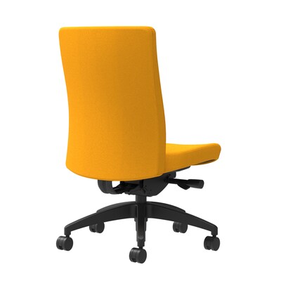 Union & Scale Workplace2.0™ Task Chair Upholstered, Armless, Goldenrod Fabric, Synchro Tilt Seat Slide (54196)
