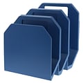 Bostitch Konnect™ Plastic 3-Piece File Organizer, Stackable, 7.3 W, Blue (KT-3FOLDER-BLUE)