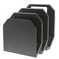 Bostitch Konnect™ Plastic 3-Slot File Organizer, Stackable, 7.3 W, Gray (KT-3FOLDER-GRAY)
