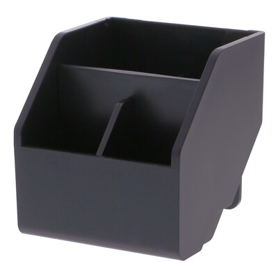 Bostitch Konnect™ Plastic Short Storage Bin, Removable Lid & Dividers, 3.4" W, Black (KT-CUP-BLK)