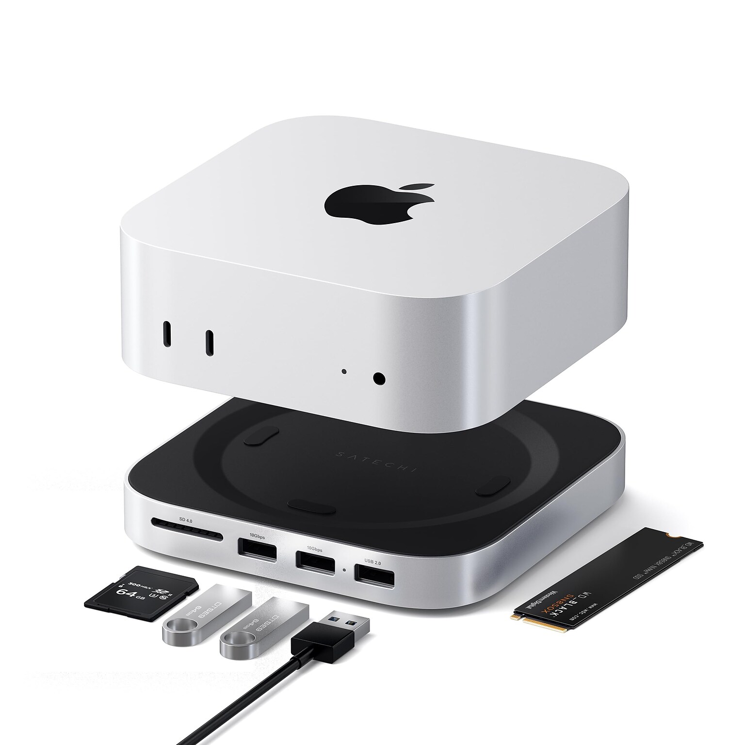 Mac Mini M4 Stand & Hub with SSD Enclosure