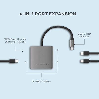 4-Port USB-C Hub with PD