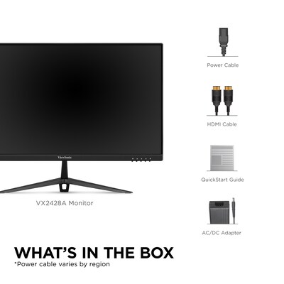 ViewSonic 24" 180Hz FreeSync Gaming Monitor, Black (VX2428A)
