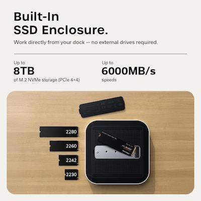 Thunderbolt 5 CubeDock with SSD Enclosure - Type B Plug