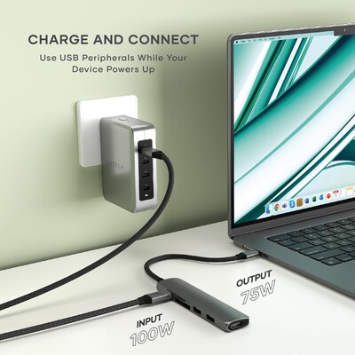 Satechi 6-in-1 USB-C Slim Multiport Adapter, Space Grey (ST-P6SM)