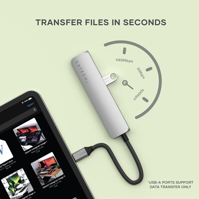 Satechi 6-in-1 USB-C Slim Multiport Adapter, Space Grey (ST-P6SM)