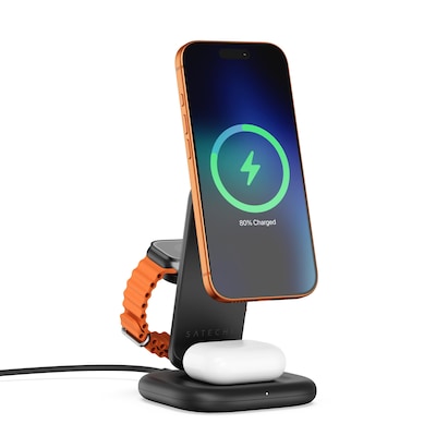 3-in-1 Foldable Qi2 25W Wireless Charging Stand - Type A,G,C for US,EU,UK