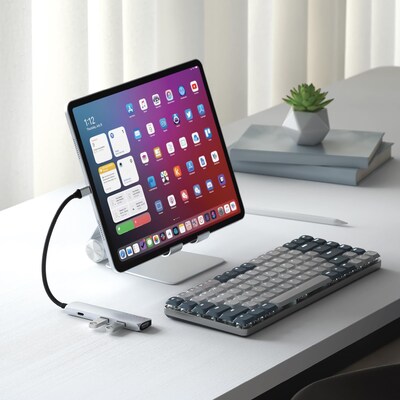 Satechi 4-in-1 USB-C Slim Multiport Adapter 4K, Silver (ST-P4SS)