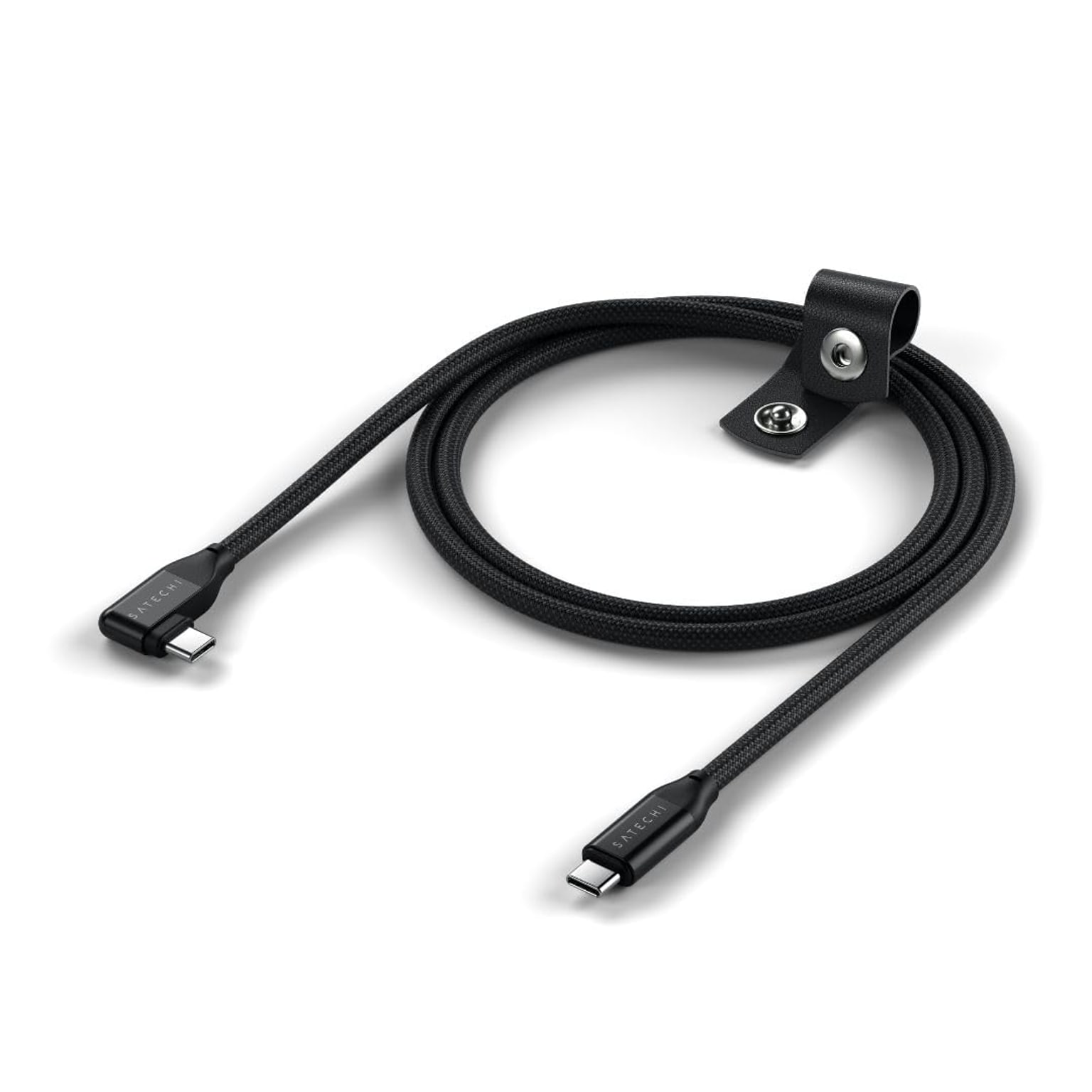 Satechi Right Angle USB-C Data & Charge Cable, Black (AP-YCR100K)