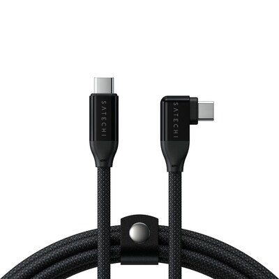 Satechi Right Angle USB-C Data & Charge Cable, Black (AP-YCR100K)