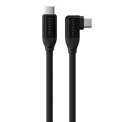 Satechi Right Angle USB-C Data & Charge Cable, Black (AP-YCR100K)
