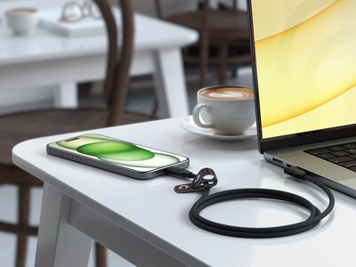 Satechi Right Angle USB-C Data & Charge Cable, Black (AP-YCR100K)