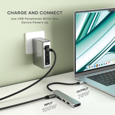 Satechi 6-in-1 USB-C Slim Multiport Adapter, Silver (ST-P6SS)