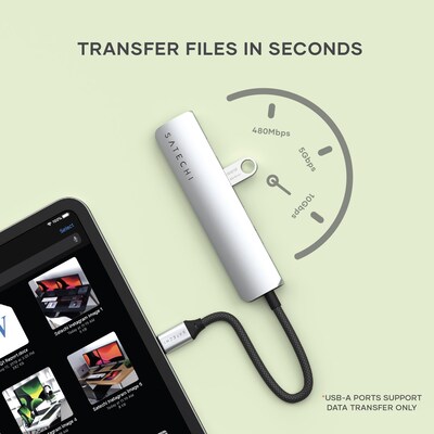 Satechi 6-in-1 USB-C Slim Multiport Adapter, Silver (ST-P6SS)
