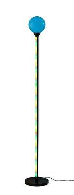 Simplee Adesso Astra LED RGB Color Changing Floor Lamp, 58.5H, Black with Plastic Shade (SL0371-01)
