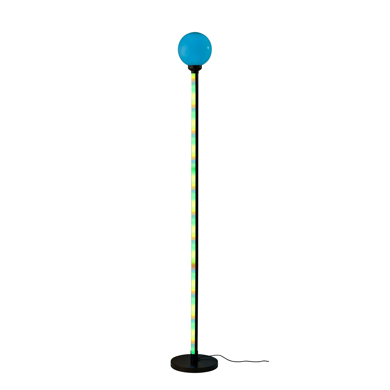 Simplee Adesso Astra LED RGB Color Changing Floor Lamp, 58.5H, Black with Plastic Shade (SL0371-01)