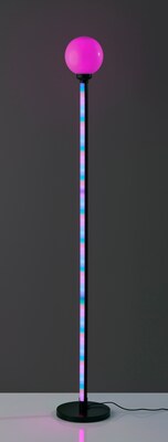 Simplee Adesso Astra LED RGB Color Changing Floor Lamp, 58.5H, Black with Plastic Shade (SL0371-01)