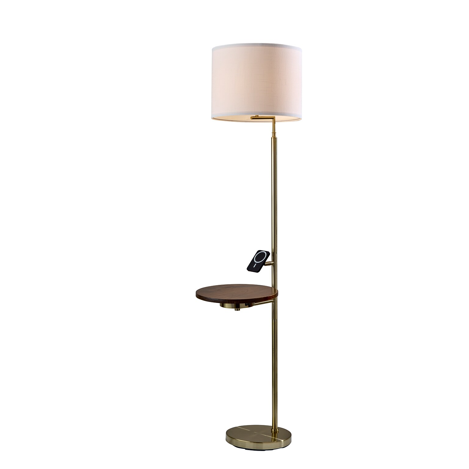 Adesso Joel 56H Antique Brass Floor Lamp with Metal Shade (2621-21)