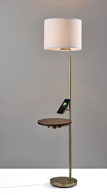 Adesso Joel 56"H Antique Brass Floor Lamp with Metal Shade (2621-21)