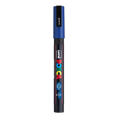 POSCA PC-3M Water Based Paint Marker, Fine Bullet Tip, Blue, 3/Pack (UBCPC3MBLUE-3)