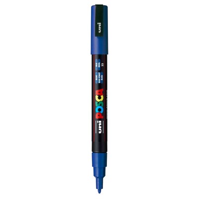 POSCA PC-3M Water Based Paint Marker, Fine Bullet Tip, Blue, 3/Pack (UBCPC3MBLUE-3)