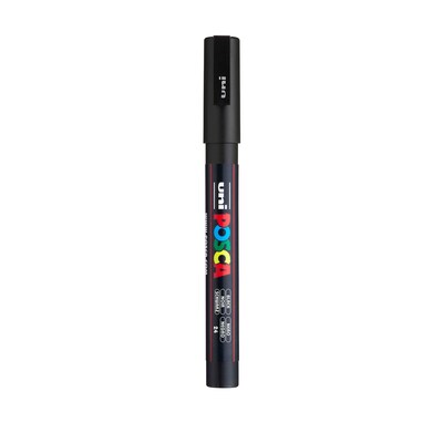 POSCA PC-3M Water Based Paint Marker, Fine Bullet Tip, Black, 3/Pack (UBCPC3MBLACK-3)