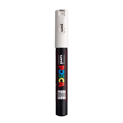 POSCA PC-1M Water Based Paint Marker, Extra Fine Bullet Tip, White, 3/Pack (UBCPC1MWHITE-3)