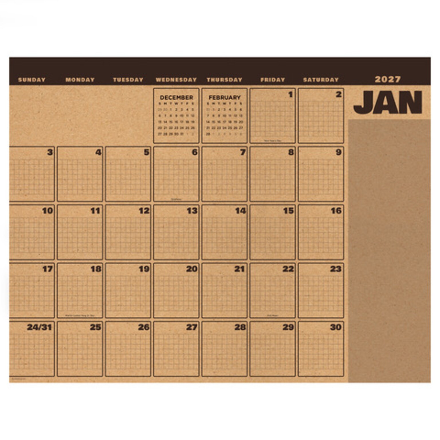 2027 TF Publishing Trail Timber 22 x 17 Monthly Desk or Wall Calendar, Multicolored (27-8208)