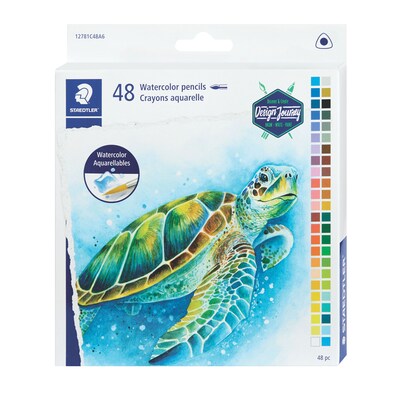 STAEDTLER Triangular Watercolor Pencils, Assorted Colors, 48/Pack (STD12781C48A6)