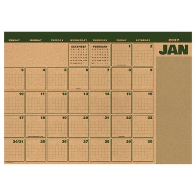 2027 TF Publishing Trail Timber 17 x 12 Monthly Desk or Wall Calendar, Multicolored (27-8508)