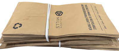 Golden Mills 30 Gallon Soiled Linen Trash Bag, High-Density, Brown, 100 Total Bags (KITSTP180-FL)