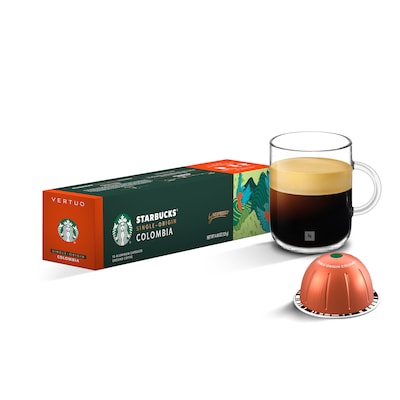 Starbucks Single-origin Colombia Coffee Nespresso Vertuo Capsules, Medium Roast, 10/Pack (2015.10)