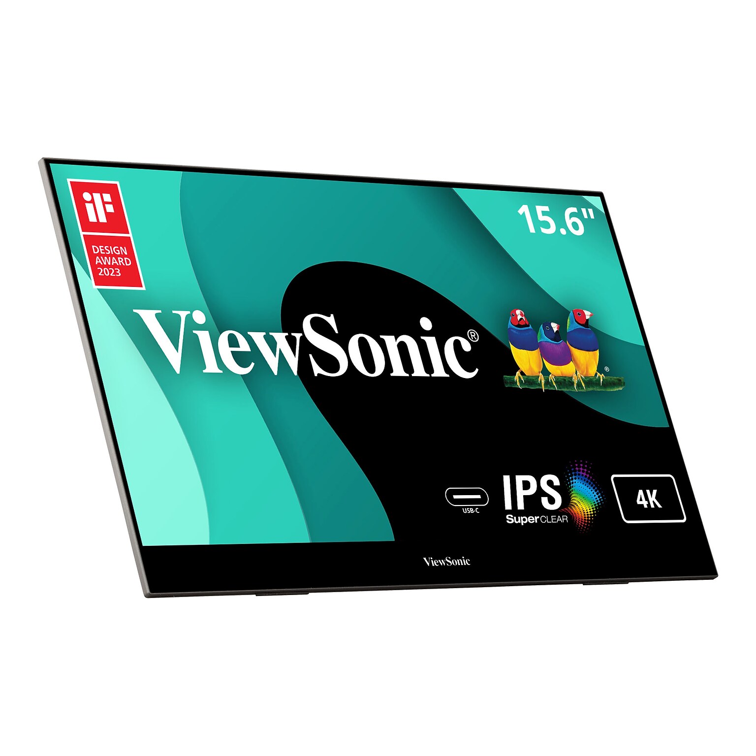 ViewSonic 15.6 4K Ultra HD 60Hz Portable Monitor, Black (VX1655-4K)