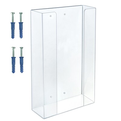 Azar Glove Box Vertical Dispenser, 1 Compartment, Acrylic, Clear (255630-1PK)