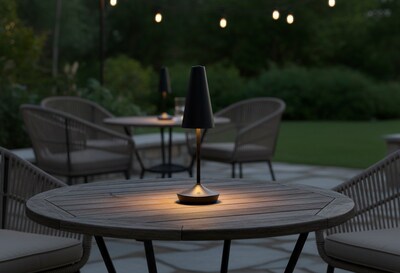 Adesso Flynn 14.25"H LED Table Lamp, Black (3194-01)