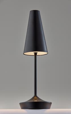 Adesso Flynn 14.25"H LED Table Lamp, Black (3194-01)