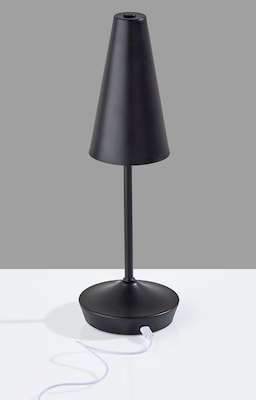 Adesso Flynn 14.25"H LED Table Lamp, Black (3194-01)