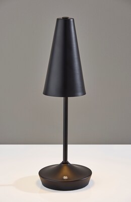 Adesso Flynn 14.25"H LED Table Lamp, Black (3194-01)