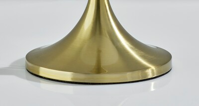 Adesso Esme 22"H Incandescent Table Lamp, Antique Brass/White Fabric Shade (2619-21)