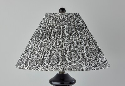 Adesso Dahlia 26.5"H Incandescent Table Lamp, Black/Navy/White Fabric Shade (1647-01)