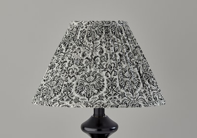 Adesso Dahlia 18"H Incandescent Table Lamp, Black/Navy/White Fabric Shade (1646-01)