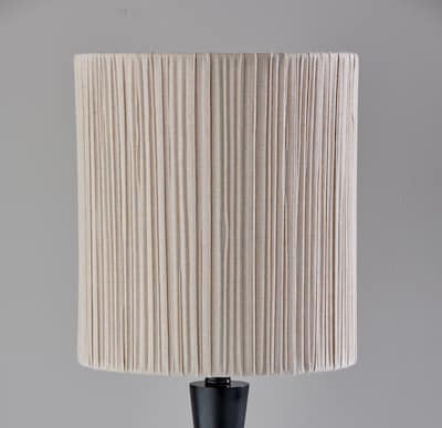 Adesso Amos 28"H Incandescent Table Lamp, Black/Oatmeal Linen Shade (1642-01)