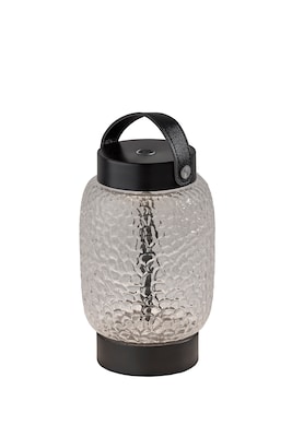 Adesso Cassius 7.75H LED Table Lamp, Black with Iron & Glass Shade (3343-01)