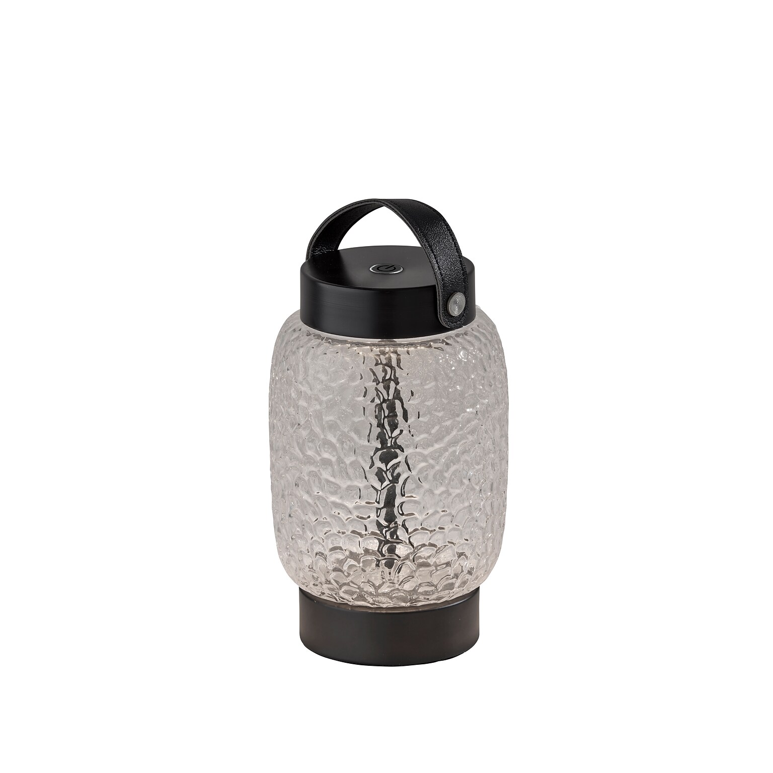 Adesso Cassius 7.75H LED Table Lamp, Black with Iron & Glass Shade (3343-01)
