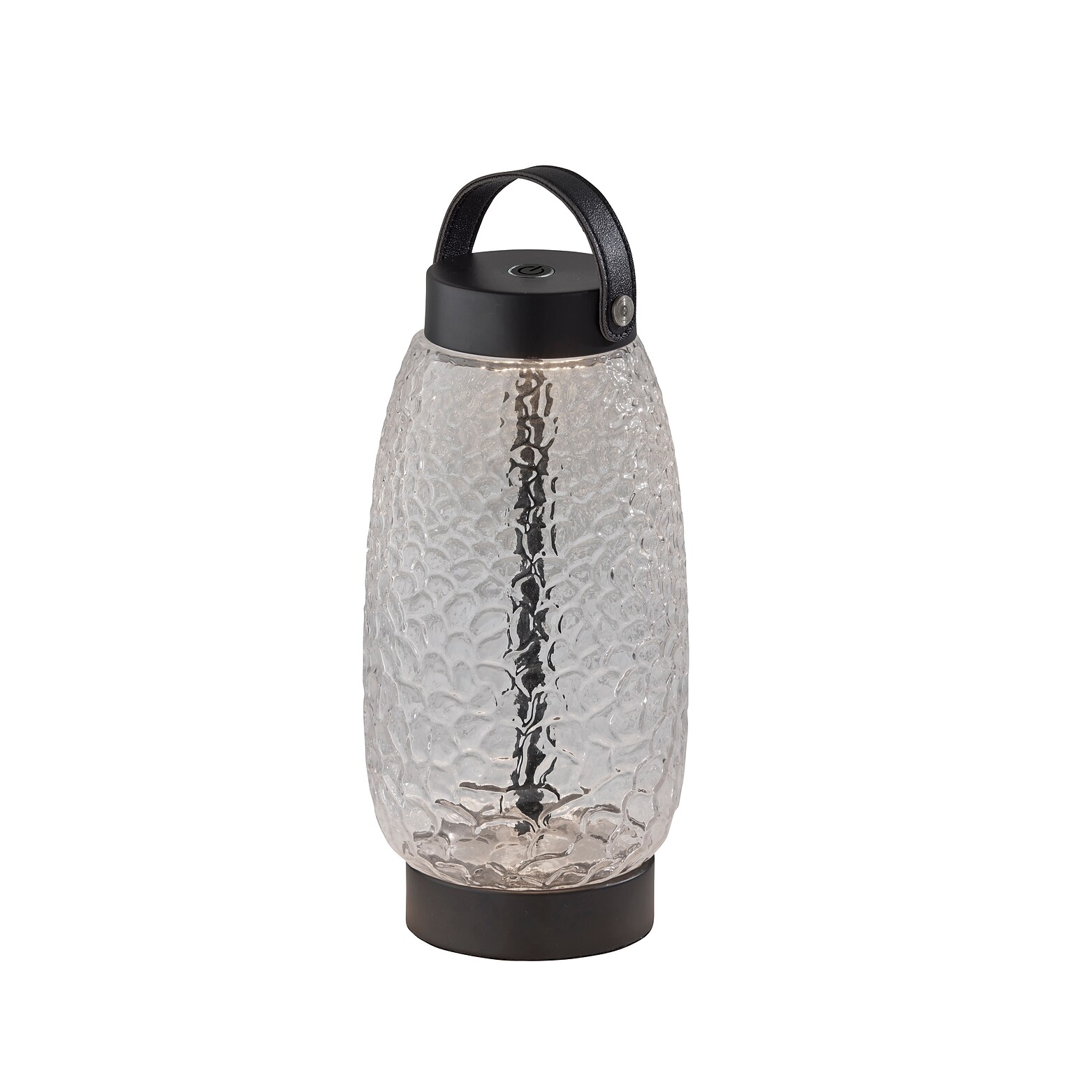Adesso Cassius 10.6H LED Table Lamp, Black with Iron & Glass Shade (3345-01)