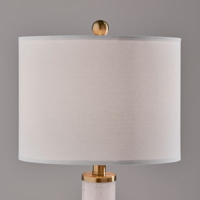 Simplee Adesso Grady 23.8"H Incandescent Table Lamp, White/Antique Brass, 2/Pack (SL0375-02)