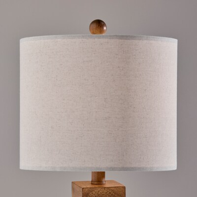 Simplee Adesso Jolene 24"H Incandescent Table Lamp, Natural/Linen Fabric Shade, 2/Pack (SL0377-15)