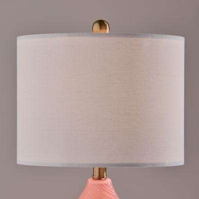 Simplee Adesso Freya 24"H Incandescent Table Lamp, Pink/Antique Brass/White, 2/Pack (SL0374-29)