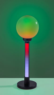 Simplee Adesso Astra RGB Color Changing 18"H LED Table Lamp, Black/Plastic Shade (SL0372-01)
