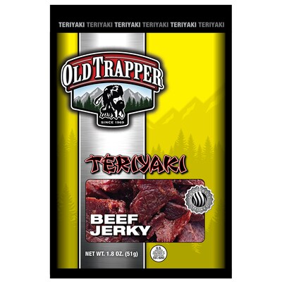 Old Trapper Teriyaki Beef Jerky Meat Stick, 1.8 oz., 6/Box (22306T)